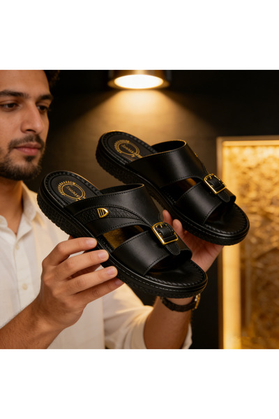 Amity Footwear KSA صندل رجالي من الجلد الأصلي بتصميم إيطالي، مريح ومصمم بشكل ...