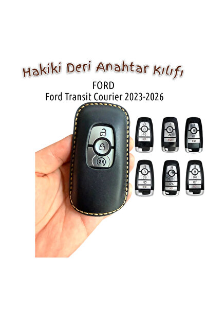 Ford Transit Courier Anahtar Kılıfı 2023-2026 Hakiki Deri El Yapımı