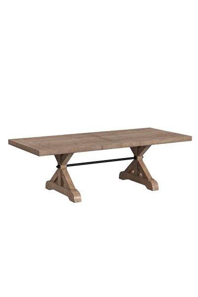 Roots Furniture طاولة طعام يلوستون مع وصلتين إضافيتين مقاس 12 بوصة باللون الر...