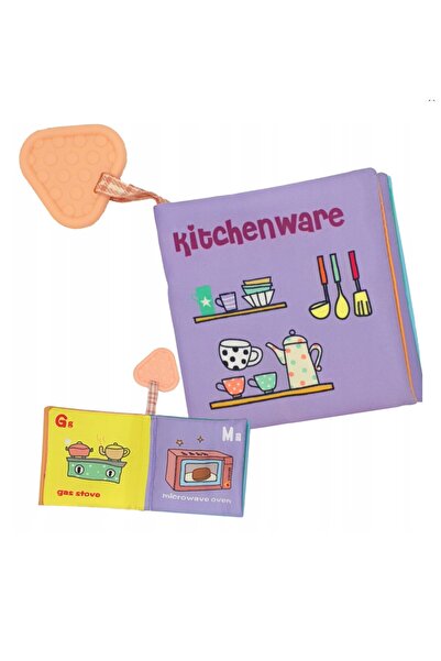 Bocioland Carticica senzoriala Kitchen cu jucarie de dentitie si chitaitoare,...