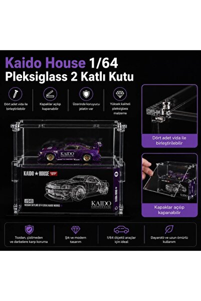 Genel Markalar 1:64 Ölçek Diecast, Kaido House Araba Pleksi Sergileme Kutusu,...