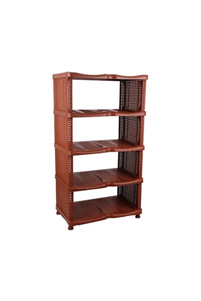 Proff Shoe rack, 5 shelves, brown, 48 x 30.5 x 86 cm