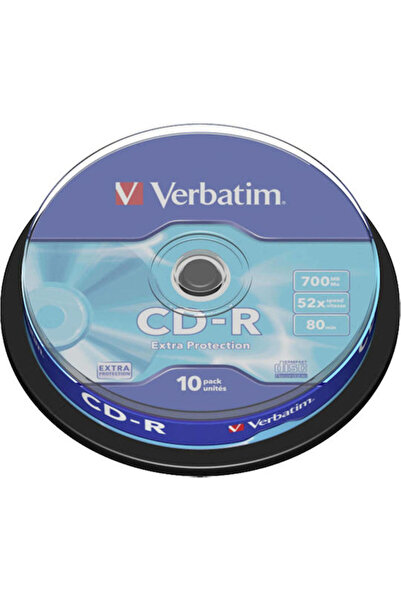 Verbatim Εγγράψιμο CD-R 52x 700MB Κουτί 10 τεμαχίων Κωδικός: 43437