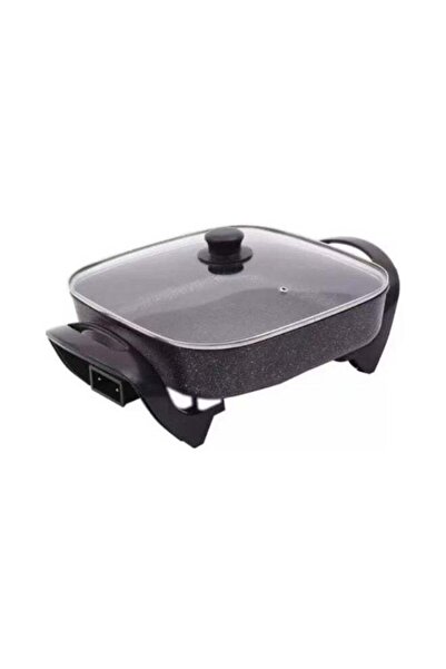 HXD Zoomlion Multifunctional Electric Skillet with Glass Lid, Non-Stick Stone...