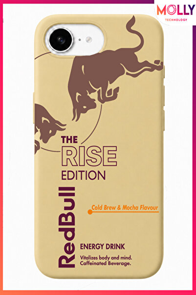 Molly iPhone 16E İçin Bej The Rise Edition Desenli İçi Kadife Silikon Kılıf
