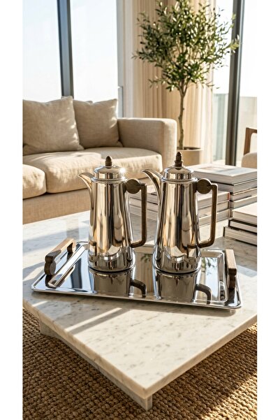 Generic Luxury 1+1L Plastic Tea and Coffee Set with Stainless Steel Serving T...