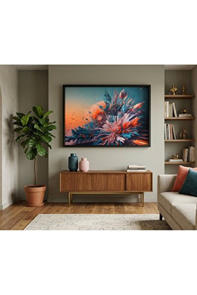 ISF MARKT 70x50 cm Premium MDF Derin Çerçeveli Dekoratif Tablo | 5 cm Kalın Ç...