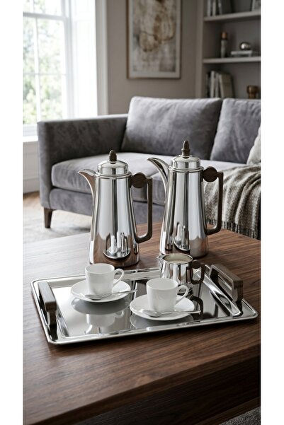 Generic Luxury 1+1L Plastic Tea and Coffee Set with Stainless Steel Serving T...