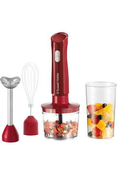 RUSSELL HOBBS خلاط يدوي وقطاعة 3 في 1، محضر طعام كهربائي مع 3 ملحقات لطعام ال...