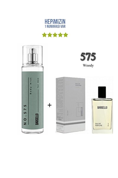 Bargello 575 Erkek Parfüm Edp 50 ml Woody + No: 575 Erkek Body Mist Edt 210 m...