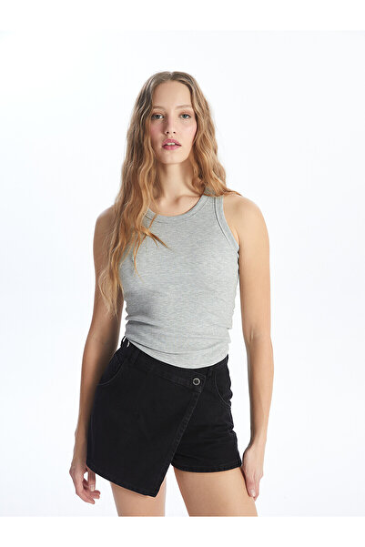 LC Waikiki Original Women's Standard Fit Straight Jean Shorts Skirt