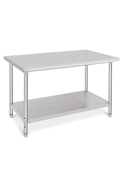 Garvee Heavy Duty Stainless Steel Work Table – 48x30 Inch, NSF Certified, Adj...