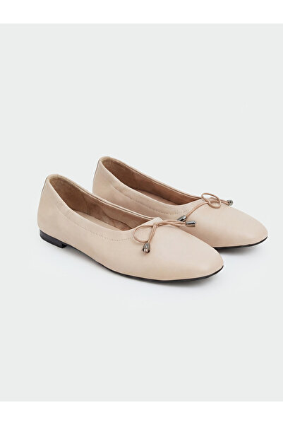 LC Waikiki Trendlucky Genuine Leather Women's Ballerinas with a Difference