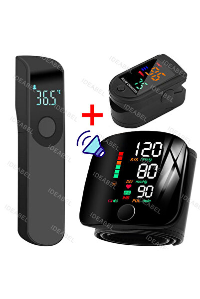 Choice1 Set 3 Wrist Type Blood Pressure Monitor LED Display Fast Measurement ...