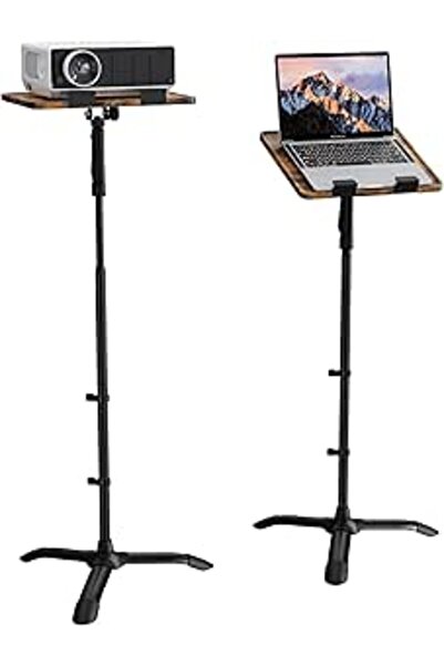 GENERAL ETHU Projector & Laptop Floor Stand, 94-111cm One-Hand Height Adjusta...