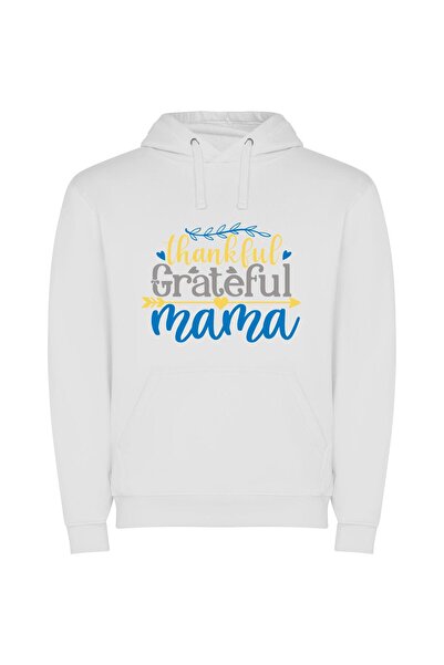 iLovePrints Graceful Grandma Letters Φούτερ με κουκούλα σε χρώμα Λευκό