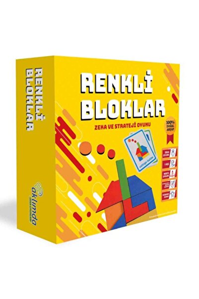 AKLIMDA ZEKA OYUNLARI مكعبات ملونة (خشب)