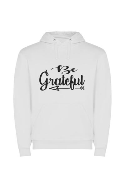 iLovePrints Grateful & Beautiful Resolutions Φούτερ με κουκούλα σε χρώμα Λευκό