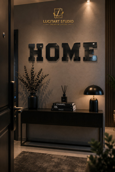 LucitART Studio | HOME Dekoratif Duvar Yazısı | 1 mm Kendinden Yapışkanlı Ayn...