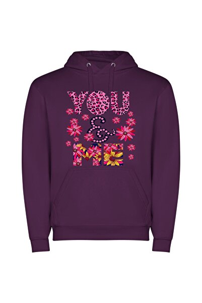 iLovePrints Floral Adobe Affair Φούτερ με κουκούλα σε χρώμα Μωβ