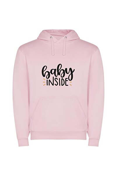 iLovePrints Baby Cosmos: Glowing Birth Φούτερ με κουκούλα σε χρώμα Ροζ