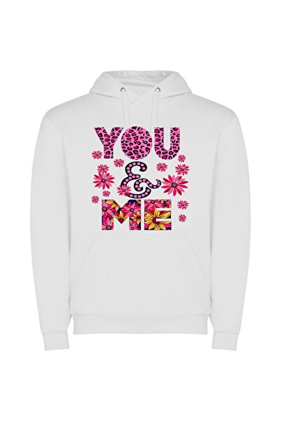 iLovePrints Floral Adobe Affair Φούτερ με κουκούλα σε χρώμα Λευκό