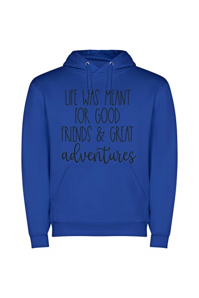 iLovePrints Boundless Adventures, Lifelong Friends Φούτερ με κουκούλα σε χρώμ...