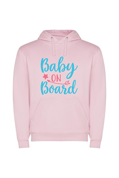 iLovePrints Whimsical Baby Voyage Φούτερ με κουκούλα σε χρώμα Ροζ