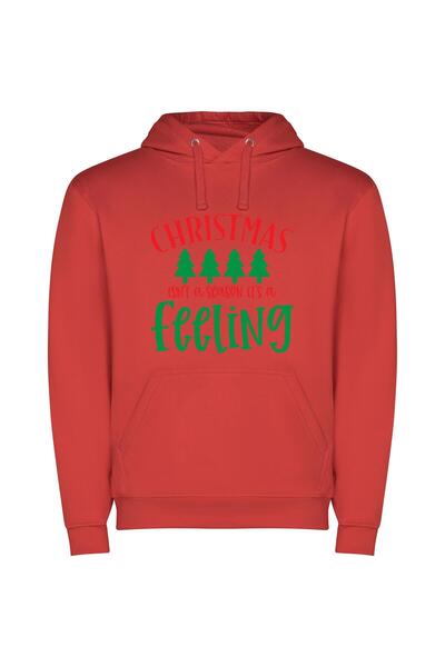 iLovePrints Magical Festive Emotions Φούτερ με κουκούλα σε χρώμα Κόκκινο