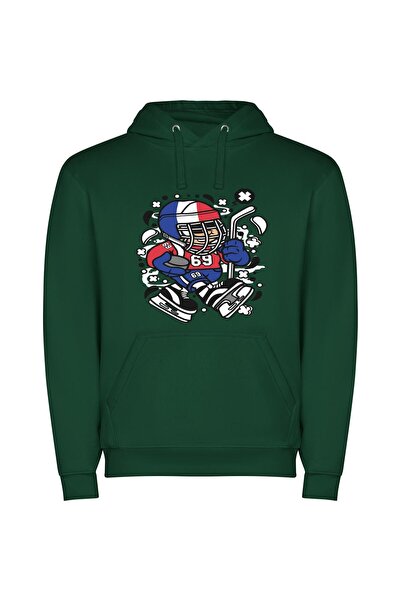 iLovePrints Mascot Marvel: Sports Icon Φούτερ με κουκούλα σε χρώμα Πράσινο