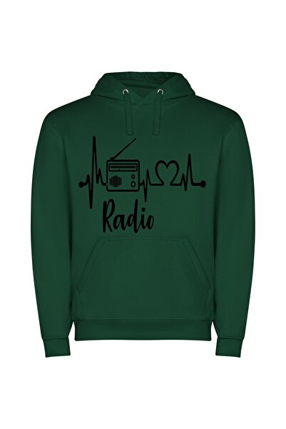 iLovePrints Soundwaves & Style Φούτερ με κουκούλα σε χρώμα Πράσινο
