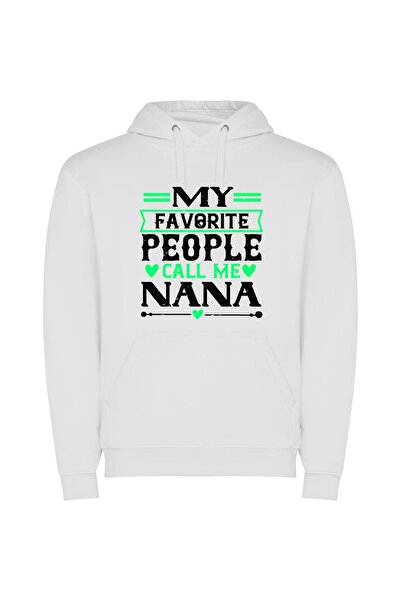 iLovePrints Grandma's Pink Happiness Φούτερ με κουκούλα σε χρώμα Λευκό