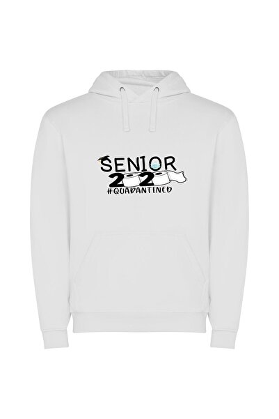 iLovePrints 2023 Senior Graduation Tee Φούτερ με κουκούλα σε χρώμα Λευκό