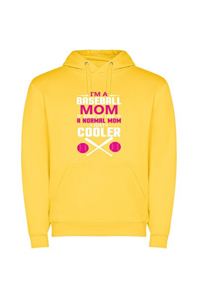 iLovePrints Mama: Beyond the Norm Φούτερ με κουκούλα σε χρώμα Κίτρινο