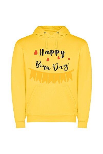 iLovePrints Blissful Adobe Birthday Creation Φούτερ με κουκούλα σε χρώμα Κίτρινο