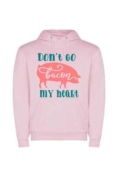 iLovePrints Bacon-inspired Piggy Art Φούτερ με κουκούλα σε χρώμα Ροζ