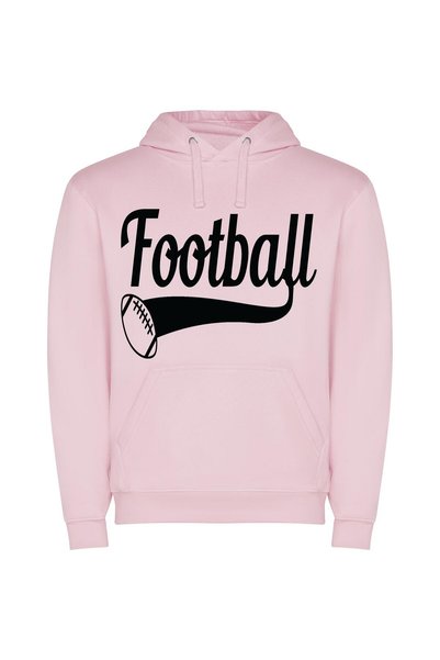 iLovePrints BoldBall Football Logo Φούτερ με κουκούλα σε χρώμα Ροζ