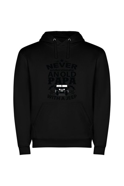 iLovePrints Ageless Patriot Jeep Pride Φούτερ με κουκούλα σε χρώμα Μαύρο