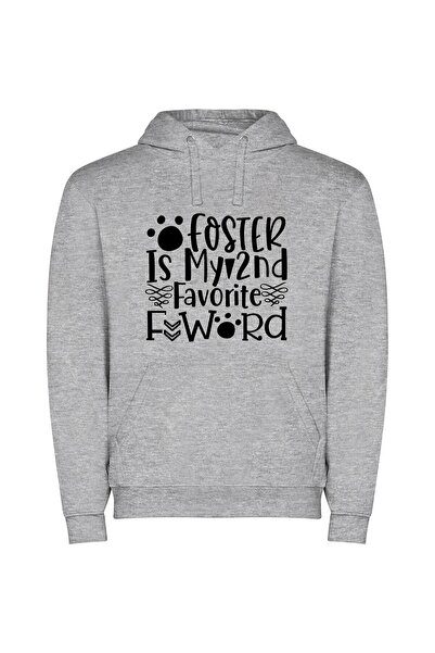 iLovePrints Beloved Foster - Aesthetic Φούτερ με κουκούλα σε χρώμα Γκρι