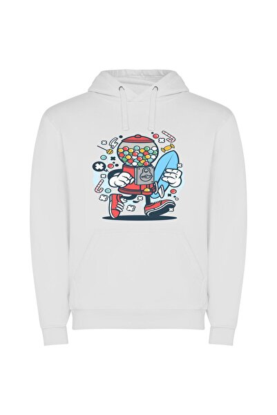 iLovePrints Candy Reflections: Retro Digital Illustration Φούτερ με κουκούλα ...