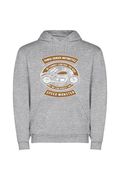 iLovePrints Helmeted Control: Motorcycle Elegance Φούτερ με κουκούλα σε χρώμα...