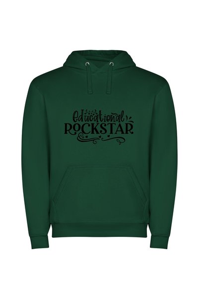 iLovePrints Rockstar Edditorial Illustration: High-Quality Φούτερ με κουκούλα...