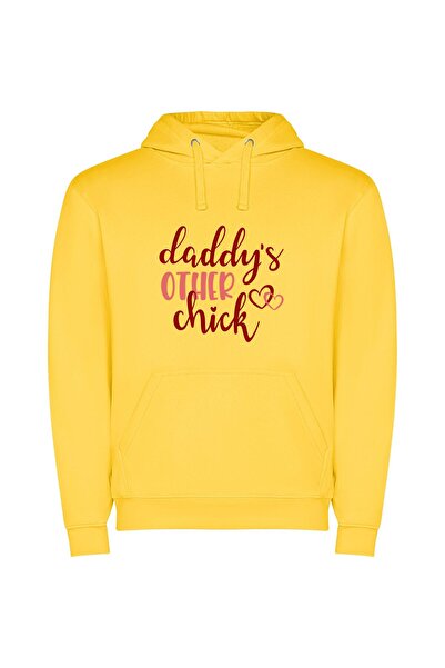 iLovePrints Daddy's Elegant Handwritten Title Φούτερ με κουκούλα σε χρώμα Κίτ...