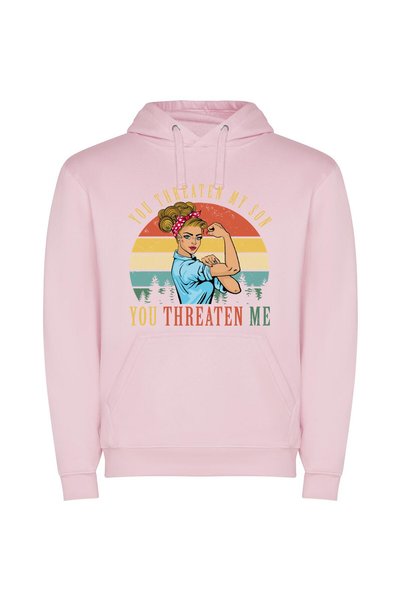 iLovePrints Fierce Femme Flex Φούτερ με κουκούλα σε χρώμα Ροζ