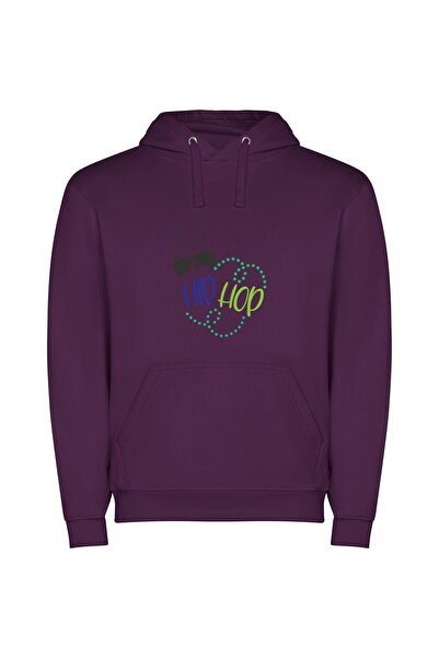 iLovePrints Bunny Grooves: Urban-Inspired Chillhop Φούτερ με κουκούλα σε χρώμ...