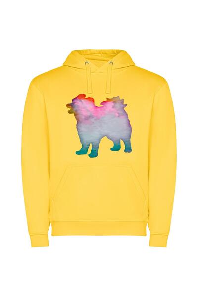 iLovePrints Vivid Gradient Pet Portraits Φούτερ με κουκούλα σε χρώμα Κίτρινο