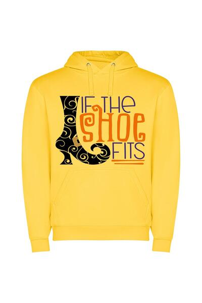 iLovePrints Perfect Fit: Shoe Concept Φούτερ με κουκούλα σε χρώμα Κίτρινο