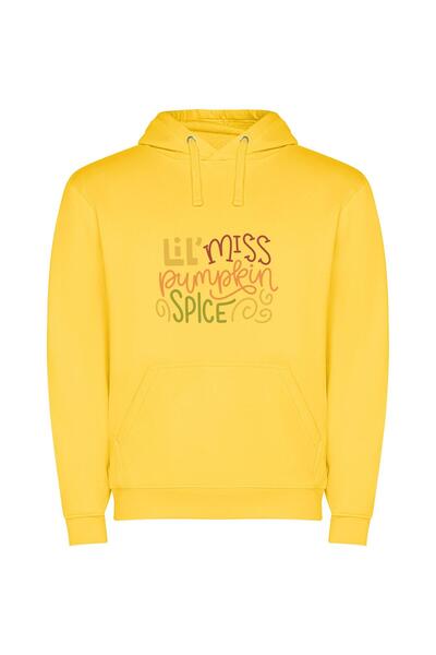 iLovePrints Spice Mix and Handwriting Φούτερ με κουκούλα σε χρώμα Κίτρινο