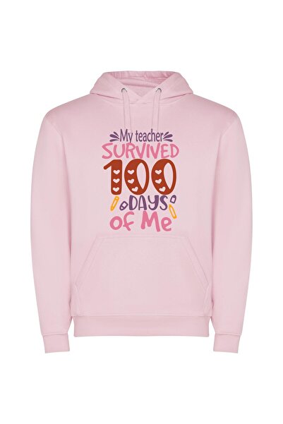 iLovePrints 100 Days: Teacher Triumphs Φούτερ με κουκούλα σε χρώμα Ροζ