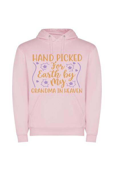 iLovePrints Grandma's Divine Earthly Gift Φούτερ με κουκούλα σε χρώμα Ροζ